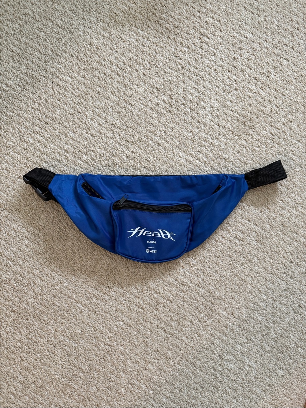 Blue Headrunner Logo Belt Bag with Adjustable Black Strap